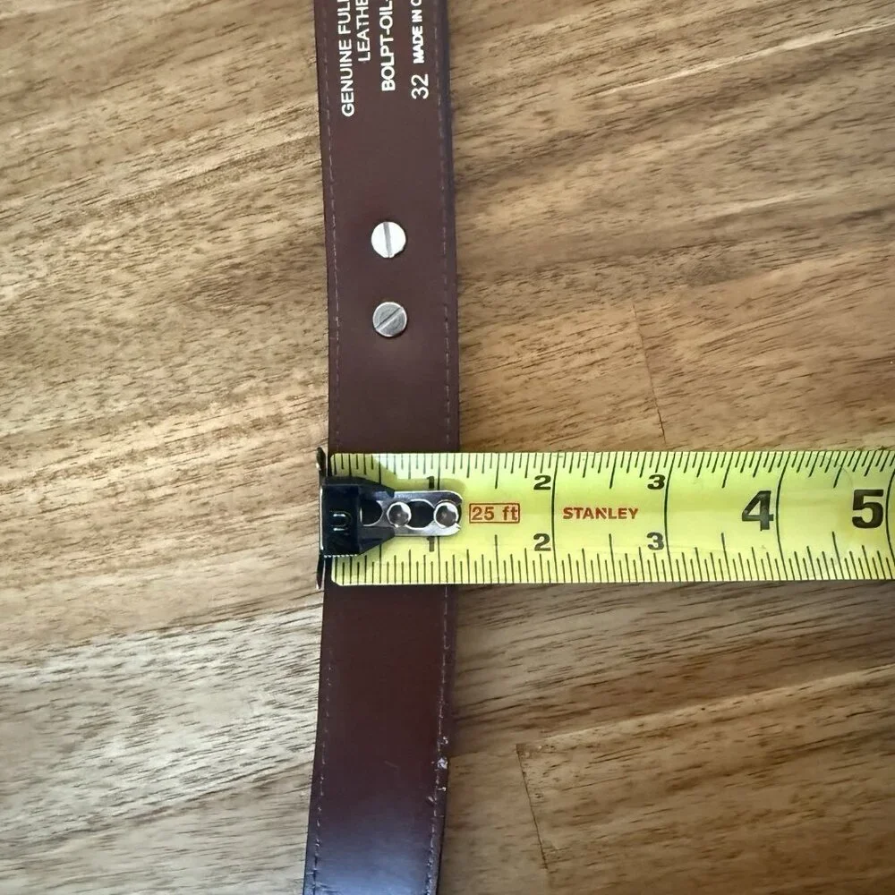 ZEP-PRO Belt Mens‎ Size 32 Brown Full Grain Leather Mississippi State University